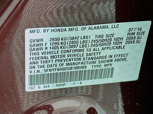 Used 2016 Honda Pilot Elite image 12