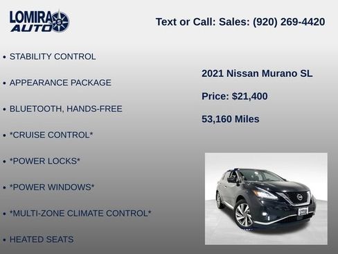 Used 2021 Nissan Murano SL AWD/4WD image 8