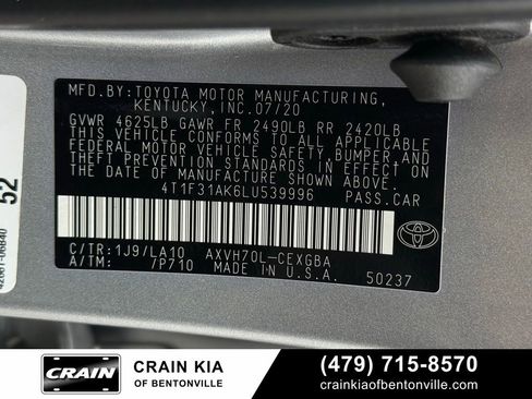 Used 2020 Toyota Camry XLE FWD image 34