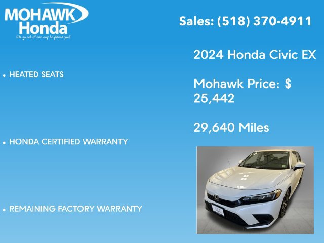 Certified 2024 Honda Civic EX image 16