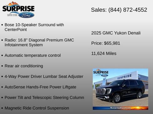 Used 2025 GMC Yukon Denali w/ Sun & Power Step Package AWD/4WD image 24