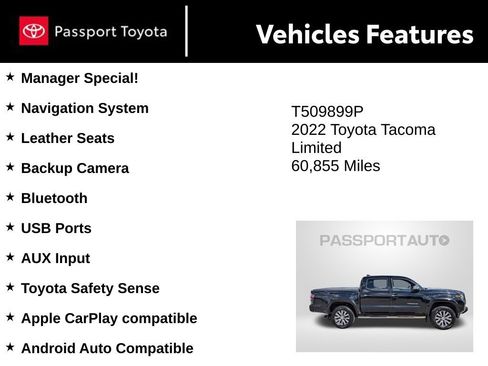 Used 2022 Toyota Tacoma Limited image 9