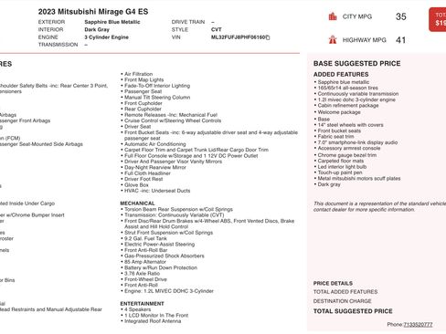 Used 2023 Mitsubishi Mirage G4 Black Edition image 2