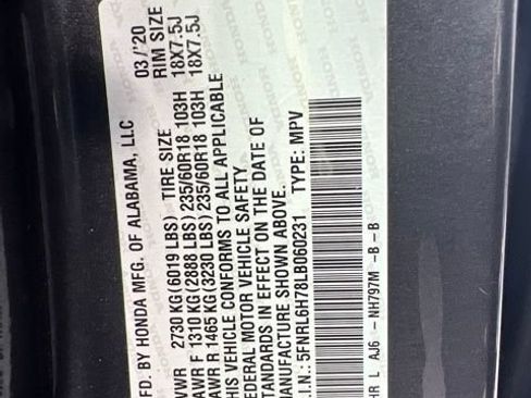 Used 2020 Honda Odyssey EX-L image 8
