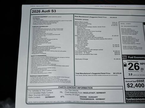 New 2026 Audi S3 Premium image 43