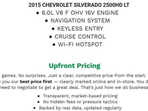 Used 2015 Chevrolet Silverado 2500 LT w/ LT Convenience Package AWD/4WD image 1