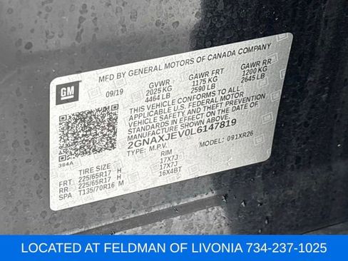 Certified 2020 Chevrolet Equinox LT w/ Driver Convenience Package image 10