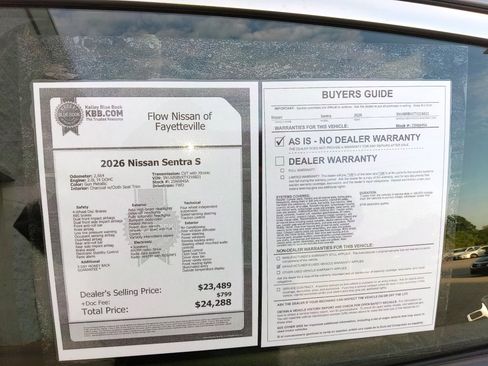 Used 2026 Nissan Sentra S w/ S Cold Weather Package FWD image 33