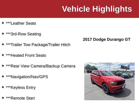 Used 2017 Dodge Durango GT w/ Trailer Tow Group IV AWD/4WD image 10
