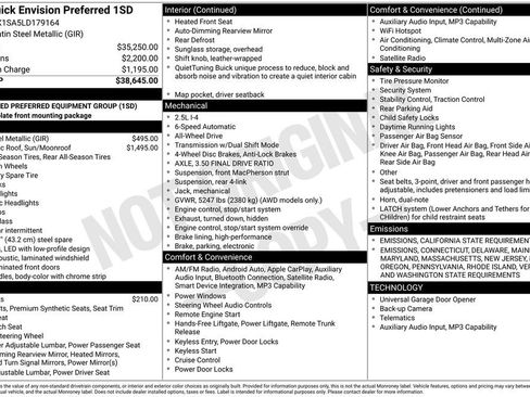 Used 2020 Buick Envision Preferred image 29