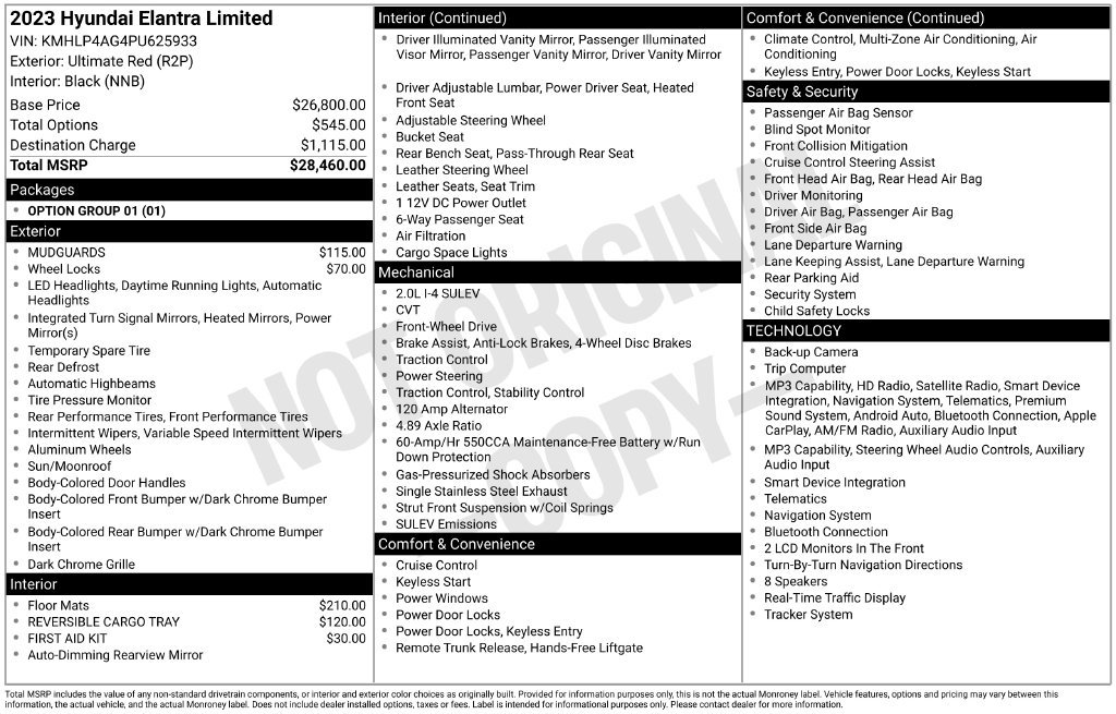 Used 2023 Hyundai Elantra Limited FWD image 8