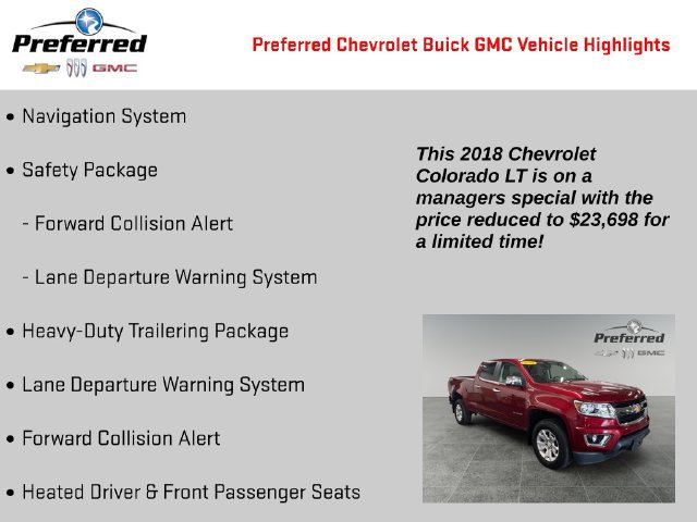 Used 2018 Chevrolet Colorado LT w/ Luxury Package, Chrome AWD/4WD image 2