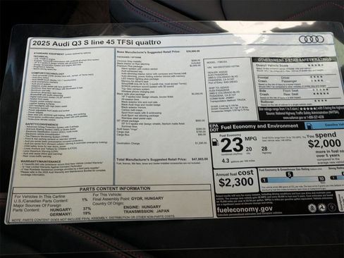 New 2025 Audi Q3 2.0T Premium Plus image 17