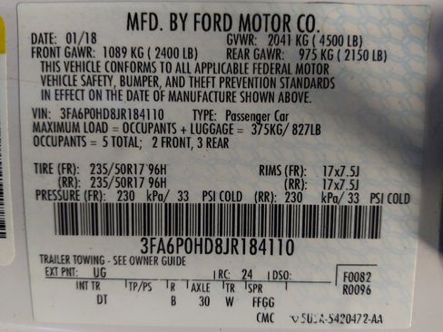 Used 2018 Ford Fusion SE w/ Fusion SE Technology Package FWD image 33