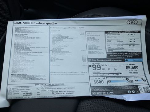 New 2025 Audi Q6 e-tron Premium Plus image 18