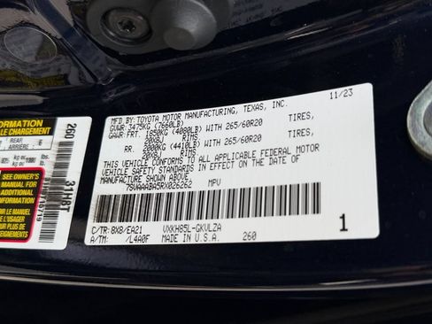 Used 2024 Toyota Sequoia Limited w/ Nightshade Package AWD/4WD image 30