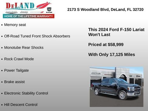 Used 2024 Ford F150 Lariat w/ Bed Utility Package AWD/4WD image 18