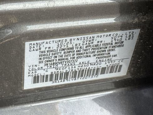 New 2026 Nissan Sentra SV w/ Floor Mat Package FWD image 11