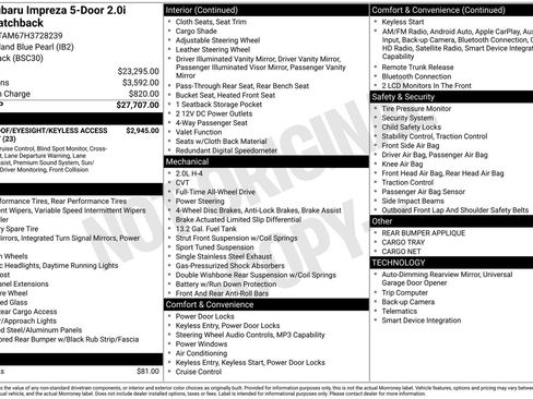 Used 2017 Subaru Impreza 2.0i Sport image 34