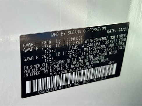 Certified 2021 Subaru Outback Premium w/ Popular Package #1 image 33