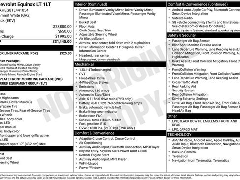 New 2026 Chevrolet Equinox LT w/ LPO, Floor Liner Package image 34