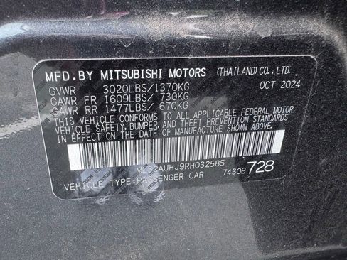 Used 2024 Mitsubishi Mirage LE FWD image 16