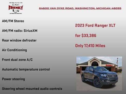 Used 2023 Ford Ranger XLT w/ Equipment Group 301A Mid image 20
