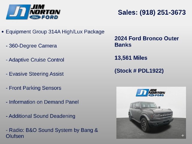 Used 2024 Ford Bronco Outer Banks AWD/4WD image 8