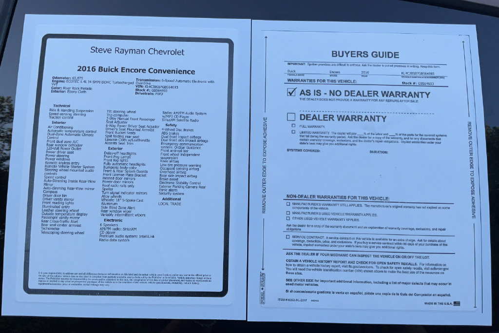 Certified 2016 Buick Encore Convenience FWD image 23