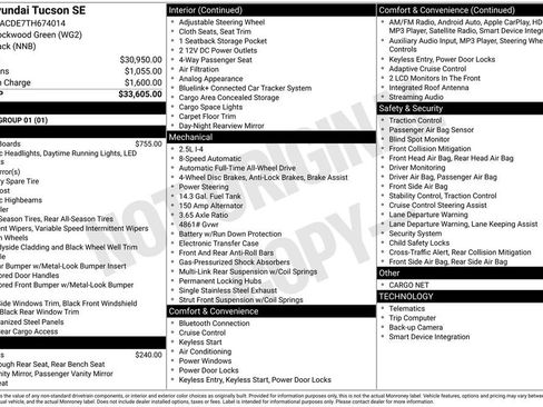 New 2026 Hyundai Tucson SE AWD/4WD image 4
