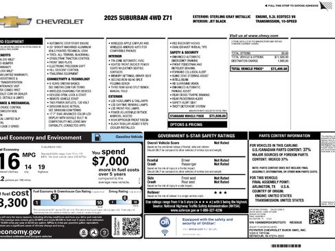 Used 2025 Chevrolet Suburban Z71 image 9