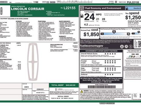 Used 2023 Lincoln Corsair AWD w/ Equipment Group 101A image 36