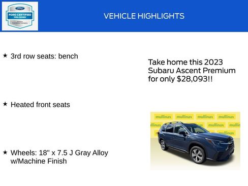 Used 2023 Subaru Ascent Premium AWD/4WD image 19