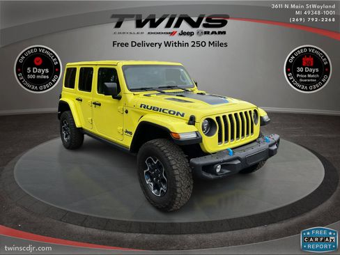 Used 2023 Jeep Wrangler Unlimited Rubicon 4xe w/ Steel Bumper Group image 1