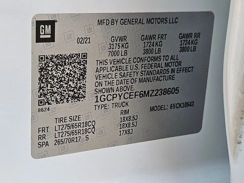 Used 2021 Chevrolet Silverado 1500 Custom Trail Boss image 25