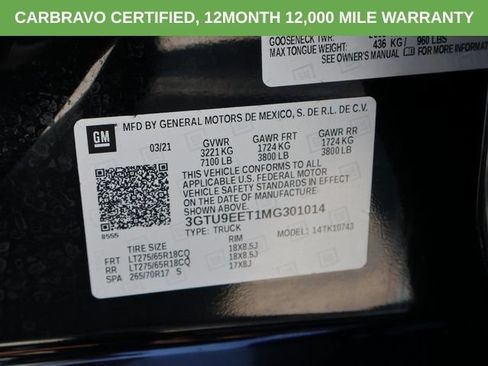 Certified 2021 GMC Sierra 1500 AT4 w/ AT4 Value Package AWD/4WD image 47