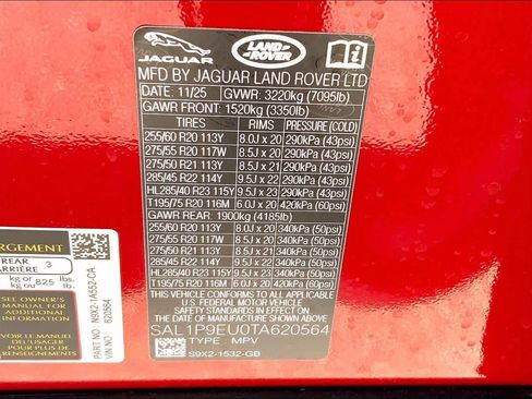New 2026 Land Rover Range Rover Sport SE AWD/4WD image 19