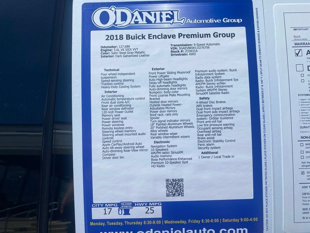 Used 2018 Buick Enclave Premium w/ Experience Buick Package AWD/4WD image 20