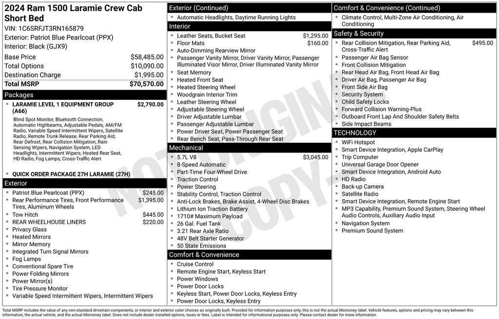 Used 2024 RAM 1500 Laramie AWD/4WD image 43