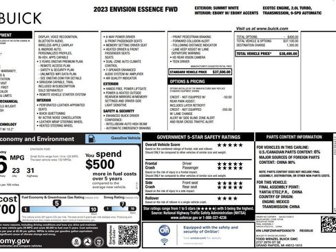 Used 2023 Buick Envision Essence FWD image 2