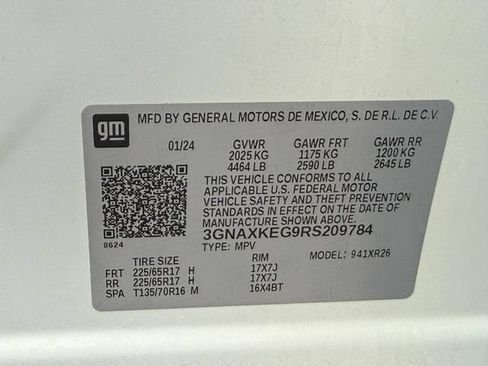 Used 2024 Chevrolet Equinox LT w/ LPO, Floor Liner Package FWD image 24