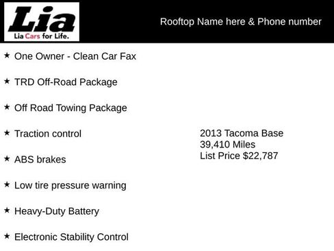 Used 2013 Toyota Tacoma TRD Off Road image 1