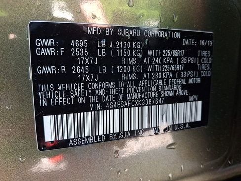 Used 2019 Subaru Outback 2.5i Premium AWD/4WD image 27