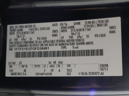 Used 2016 Ford F150 XLT w/ Equipment Group 302A Luxury AWD/4WD image 44