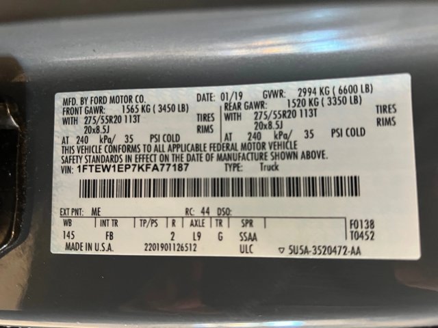 Used 2019 Ford F150 XLT w/ Equipment Group 302A Luxury AWD/4WD image 25