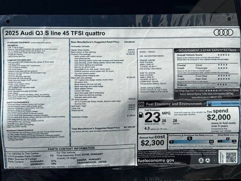 Certified 2025 Audi Q3 2.0T Premium Plus w/ Premium Plus Package AWD/4WD image 21