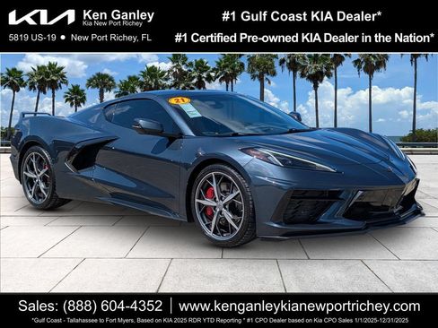Used 2021 Chevrolet Corvette Stingray Preferred Cpe w/ Z51 Performance Package RWD image 1
