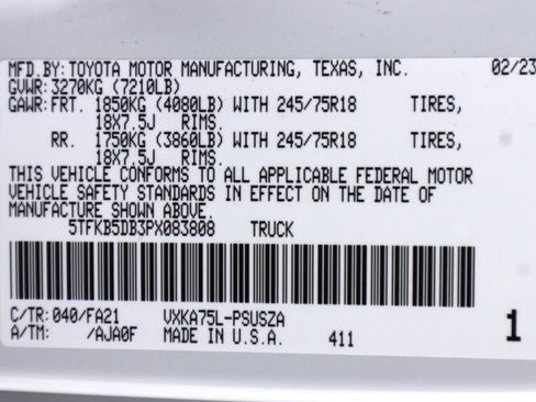 Used 2023 Toyota Tundra SR w/ SR Tow Package AWD/4WD image 41