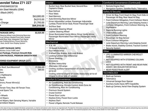 Used 2022 Chevrolet Tahoe Z71 w/ Luxury Package AWD/4WD image 5