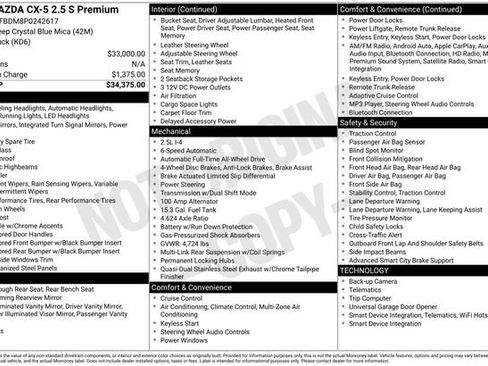 Used 2023 MAZDA CX-5 AWD 2.5 S w/ Premium Package image 24